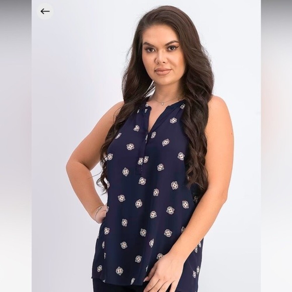 NWT Mix By 41 HAWTHORN Mclean Henley Blouse Size 1X